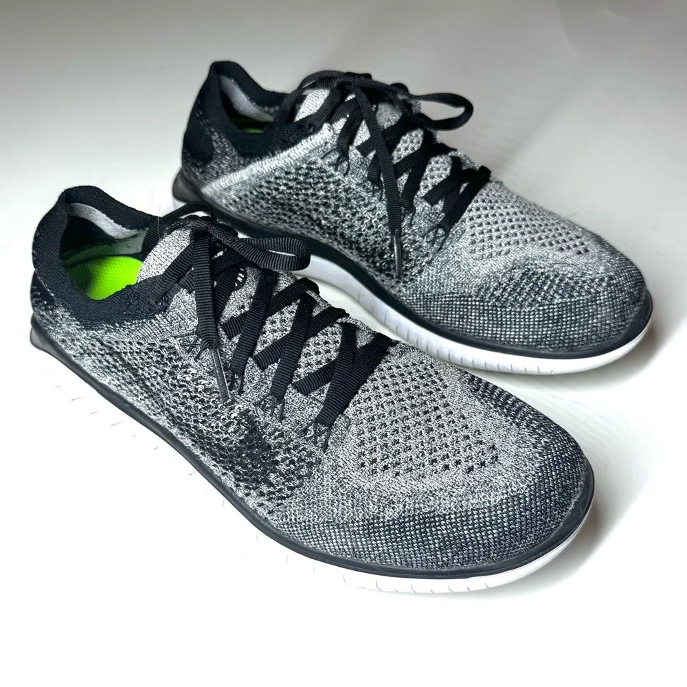 Nike Women’s Flyknit Running Sneakers — Black, Gray, White